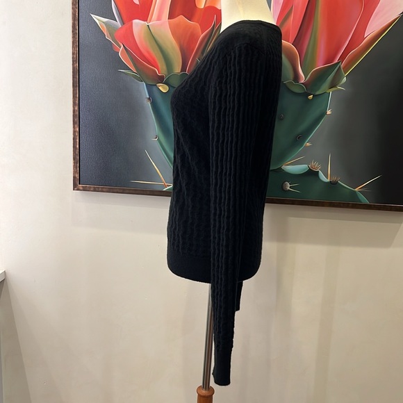 Co Featherweight Waffle Stitch Cashmere Sweater - Picture 5 of 9